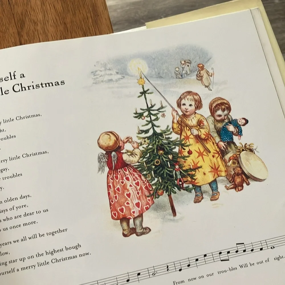 Vintage 1999 The Glorious Christmas Songbook Illustrated Holiday Songs Inscribed